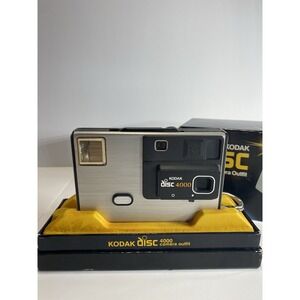 Kodak Disc 4000 Camera Outfit w Box & Wrist Strap 1982 Vintage - Clean Condition